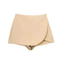 DUOPERI Women's Asymmetric Skirt-Style Shorts – Chic, Elegant & Casual Skorts for Stylish Ladies