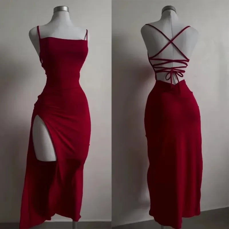 2025 Hot Halter Dress – Summer Spice Girl Style, Strap Bag Hip Design, Trendy & Sensual Look