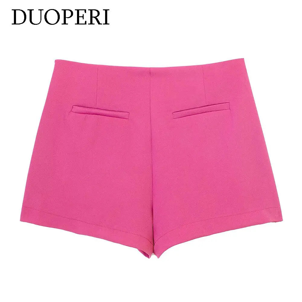 DUOPERI Women's Asymmetric Skirt-Style Shorts – Chic, Elegant & Casual Skorts for Stylish Ladies