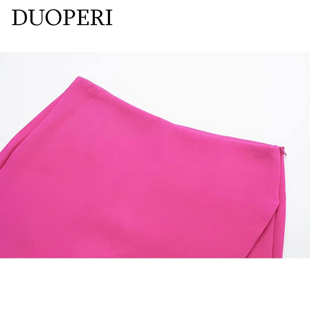DUOPERI Women's Asymmetric Skirt-Style Shorts – Chic, Elegant & Casual Skorts for Stylish Ladies