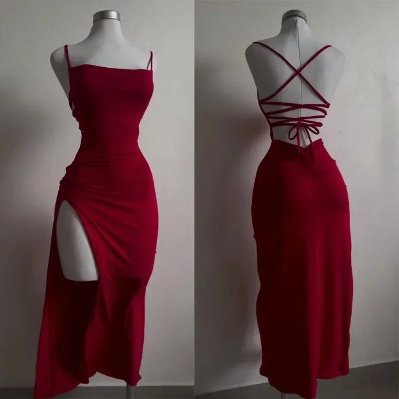 2025 Hot Halter Dress – Summer Spice Girl Style, Strap Bag Hip Design, Trendy & Sensual Look