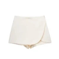 DUOPERI Women's Asymmetric Skirt-Style Shorts – Chic, Elegant & Casual Skorts for Stylish Ladies